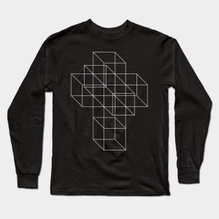 Hypercube (white) Long Sleeve T-Shirt